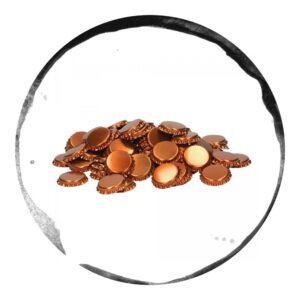 Capace Metalice Bronz 26mm 100 bucăți
